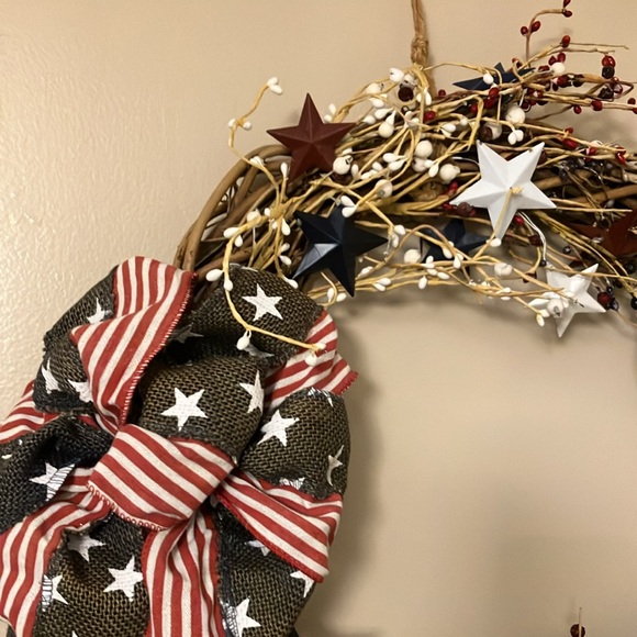 Kirkland’s Patriotic Stars & Stripes Wreath - 4th of July - Picture 3 of 4